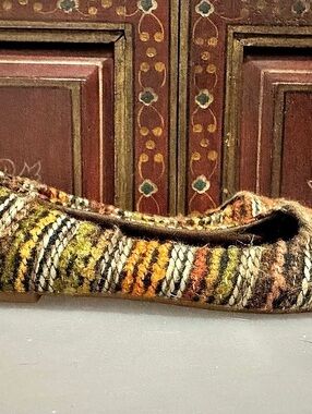 b.o.c. Striped Flats in Brown & Orange Tweed